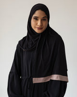 Raha Scarf Black With Nude Edging