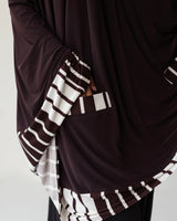 Knee length Chocolate striped burka