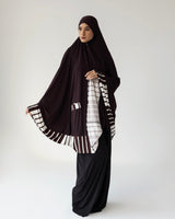 Knee length Chocolate striped burka