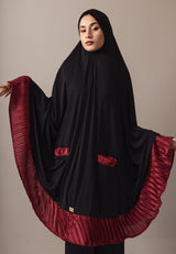 Knee length Rose plissé burqa
