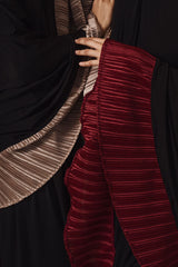 Knee length Rose plissé burqa