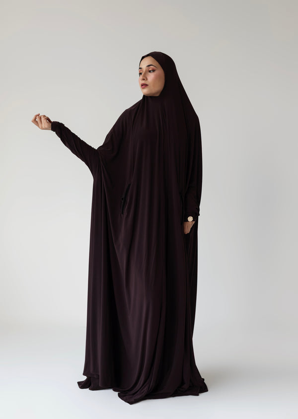 Hot Chocolate Full Length Burka With Sleeves