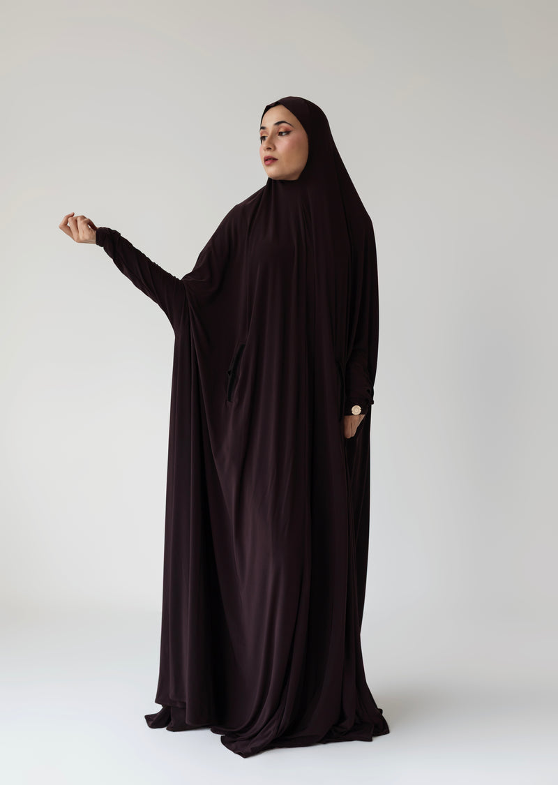 Hot Chocolate Full Length Burka With Sleeves