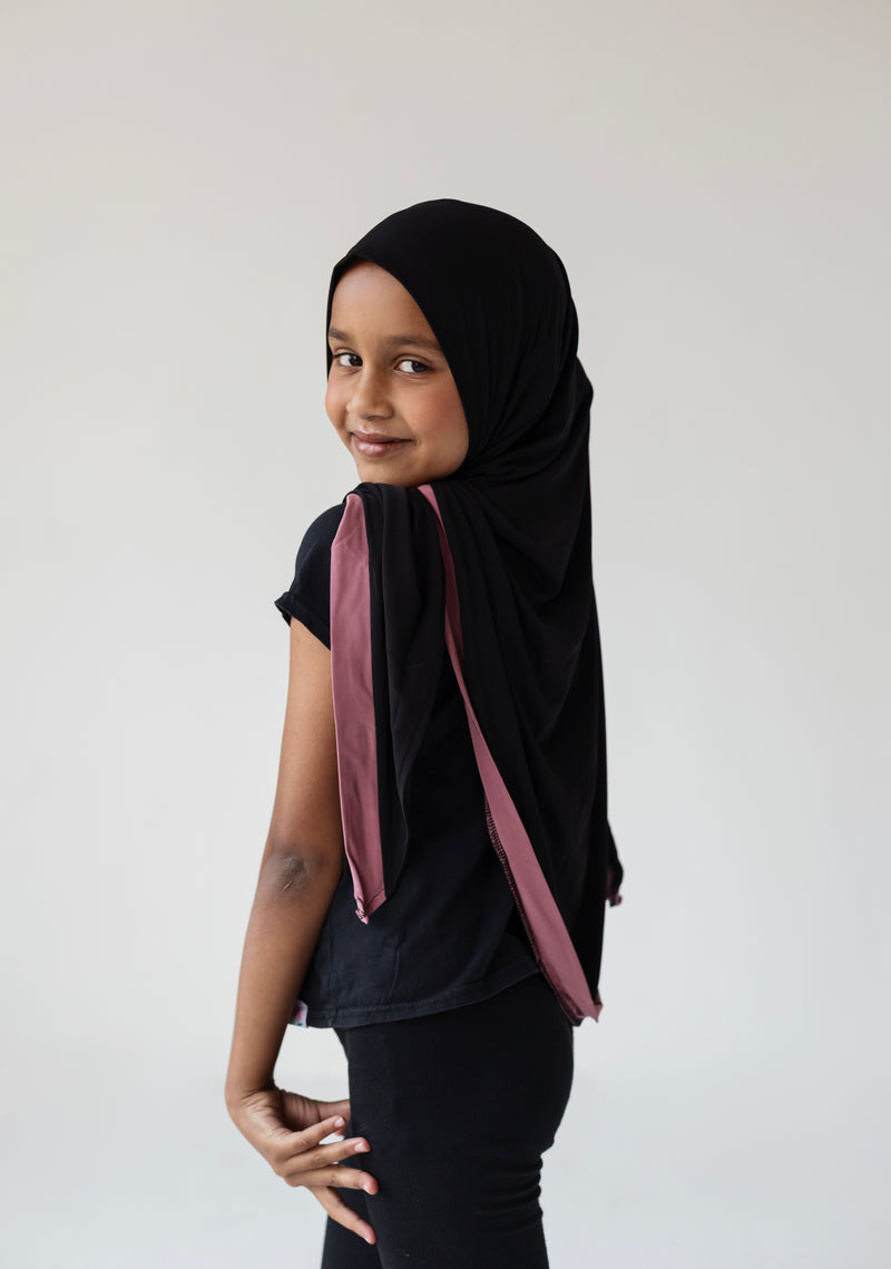 Rahma Wrap - black and pink