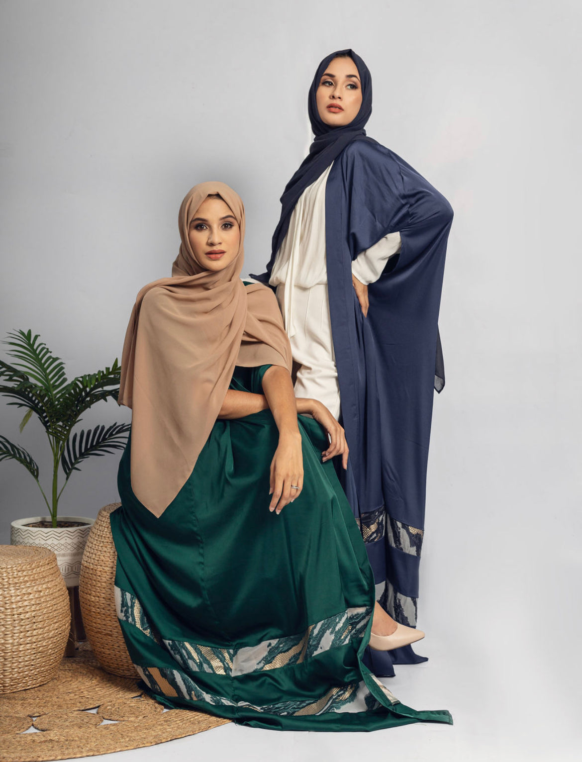 En Robe Collection Emerald Soufflé Abaya – Enrobe Collection
