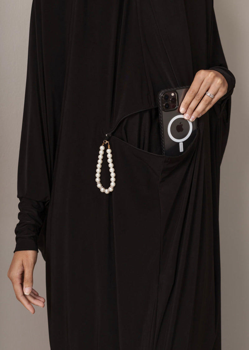 Travel Ankle length black burqa