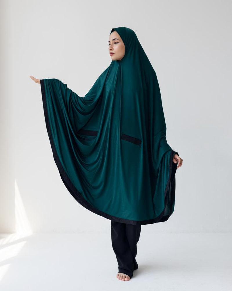 Knee Length Burka Forest Green