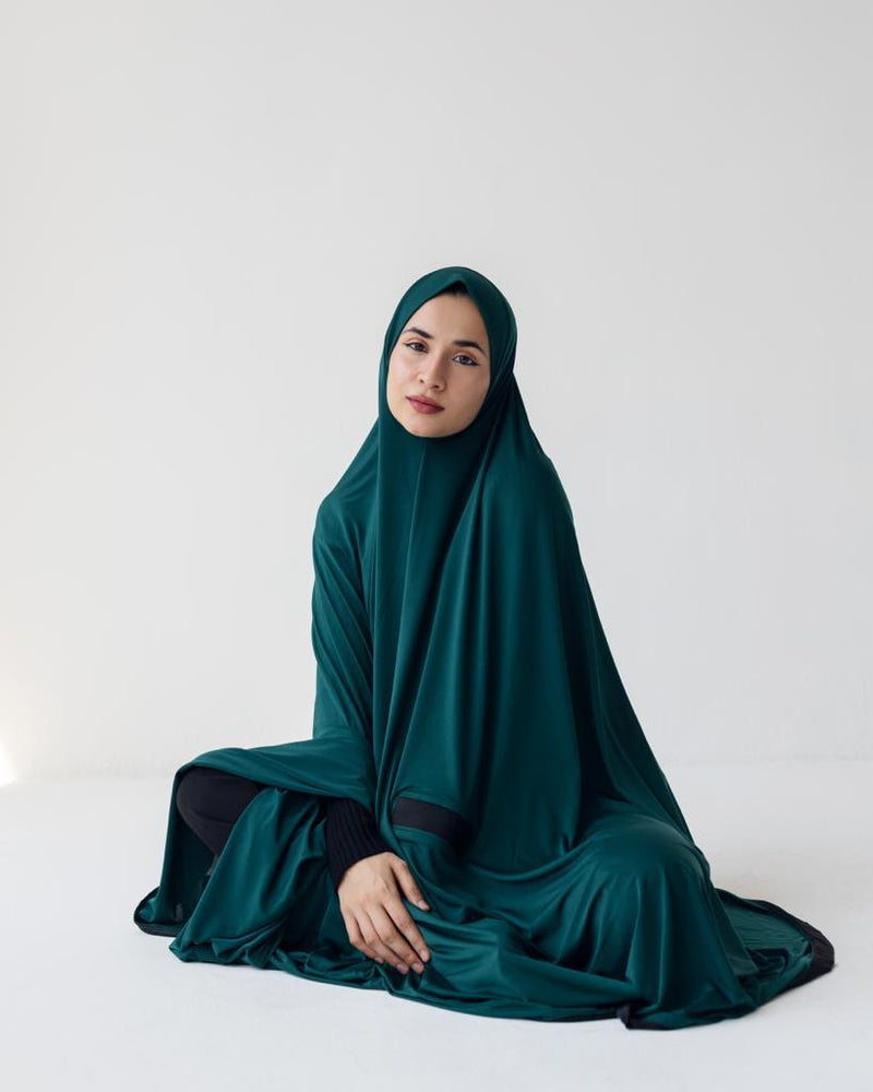 Knee Length Burka Forest Green